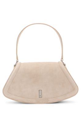 Sac &agrave; bandouli&egrave;re Ariell en cuir su&eacute;d&eacute;, Beige clair