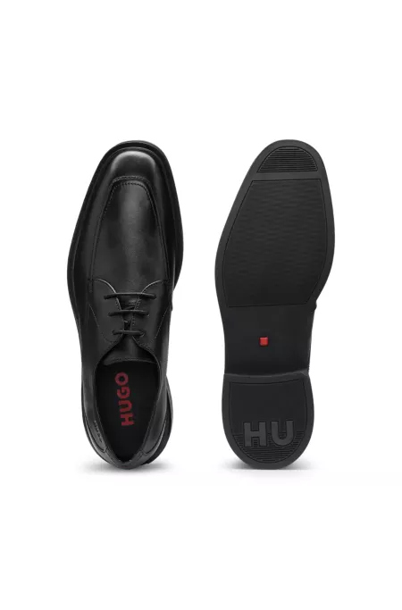 Leather Derby shoes with double stitching
