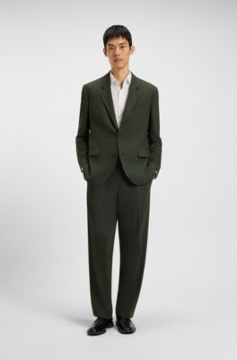 Leather Derby shoes with double stitching, Black