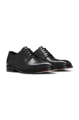 Cap-toe Derby shoes in leather