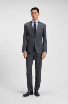 Cap-toe Derby shoes in leather, Black