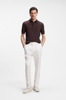 Suede moccasins with penny trim, White