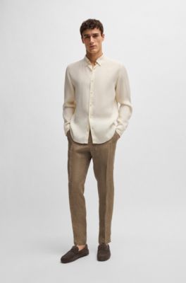 Suede moccasins with penny trim, Dark Brown