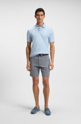 Su&egrave;de mocassins met uitsparing, Lichtblauw