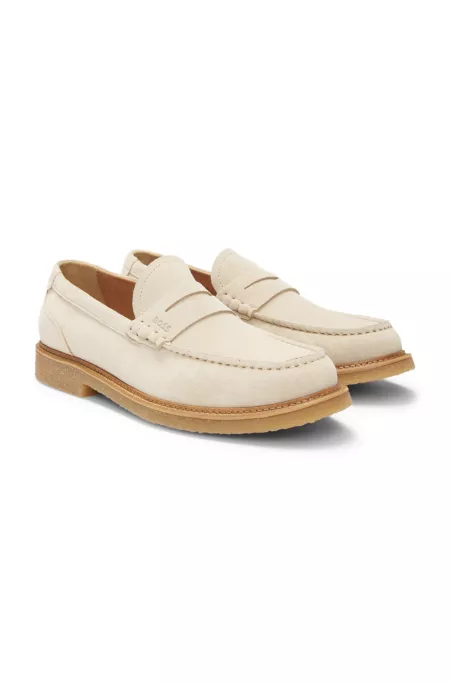 Suede moccasins with crepe outsole