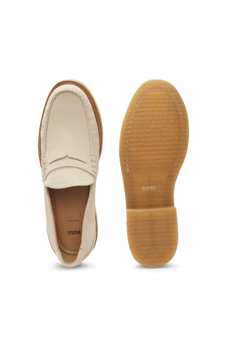 Suede moccasins with crepe outsole