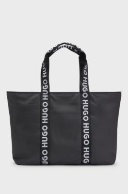 Twill tote bag with logo straps, Black