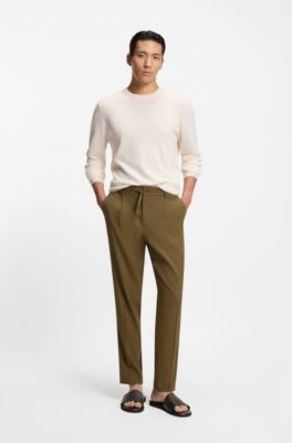 Faux-leather slides with two-tone strap, Black