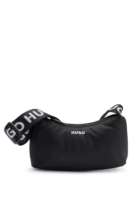 Twill hobo bag with logo strap