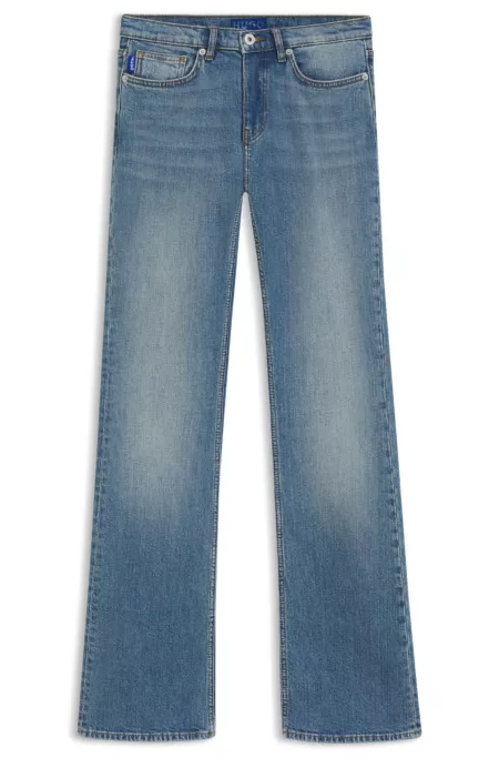 Jean Flared en denim stretch bleu confortable