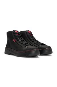 Structured high-top boots with EVA outsole, Black