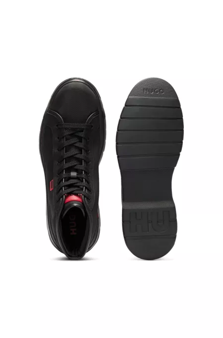 Structured high-top boots with EVA outsole