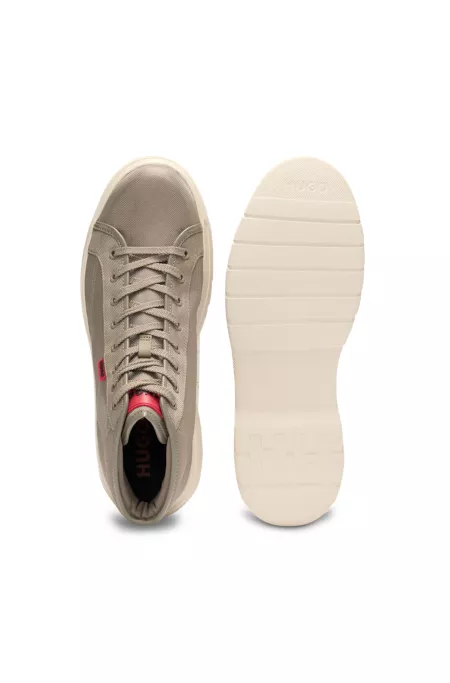 Structured high-top boots with EVA outsole