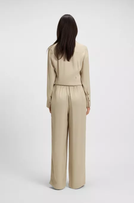 Extra-long relaxed-fit trousers in satin