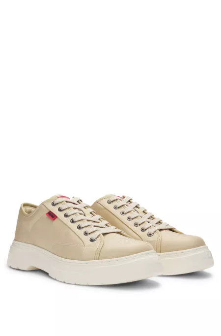 Textured-upper Derby shoes with EVA outsole