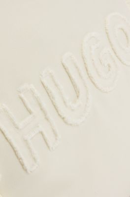 Canvas tote bag with fringed trims, Natural