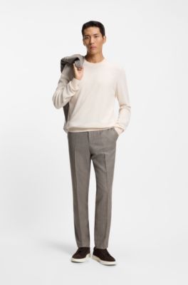 Suede trainers with rubber outsole, Dark Brown