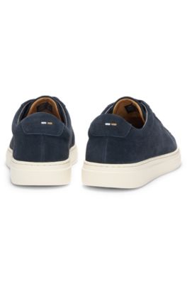 Suede trainers with rubber outsole, Dark Blue