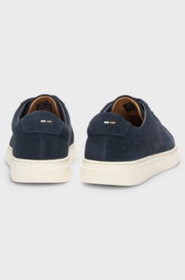 Suede trainers with rubber outsole, Dark Blue