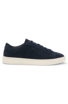 Suede trainers with rubber outsole, Dark Blue