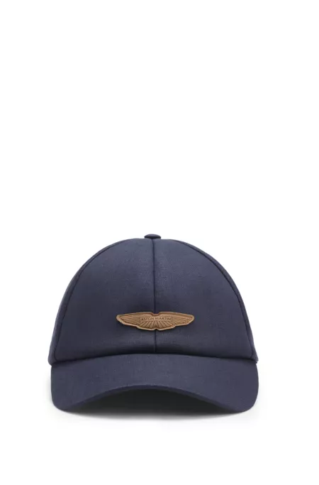 BOSS x ASTON MARTIN cap in linen with logo patch