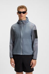 Packable water-repellent jacket in lightweight ripstop fabric, Grey