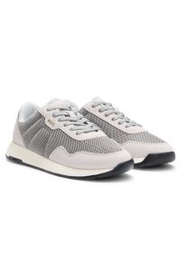 TTNM EVO trainers with faux suede and padded mesh, Light Grey