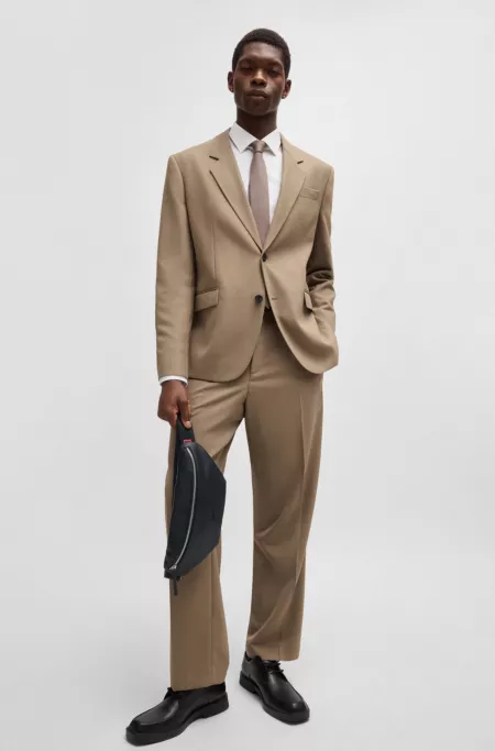 Belt bag in perforated faux leather