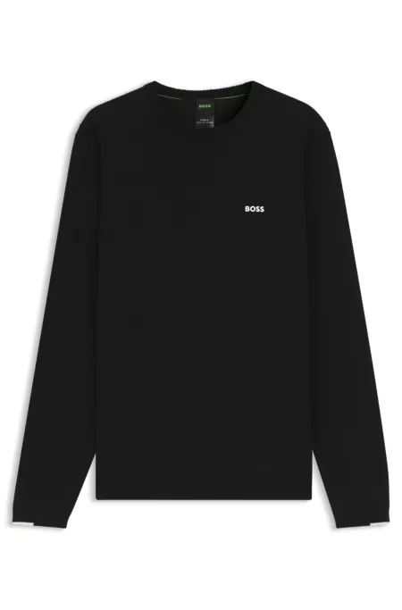 Cotton sweater with contrast details