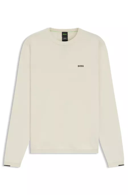Cotton sweater with contrast details