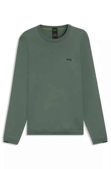 Pull en coton avec détails contrastants