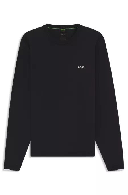 Cotton sweater with contrast details