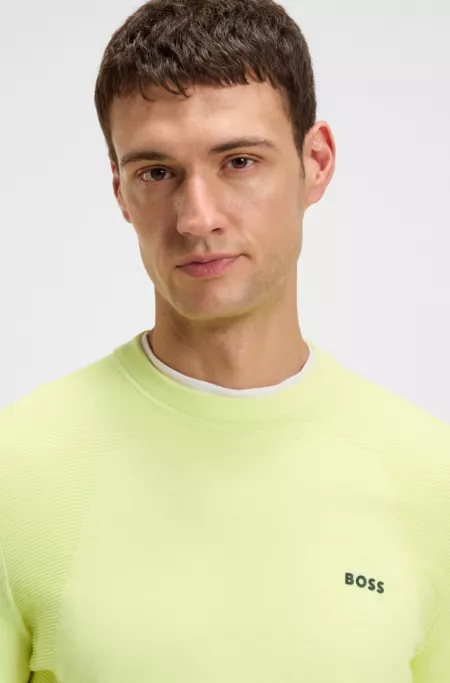 Sweat en coton mélangé avec body-mapping et logo contrastant