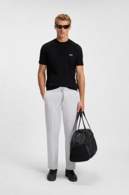 Thermoregulating knit T-shirt in a cotton blend, Black