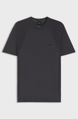 Thermoregulating knit T-shirt in a cotton blend, Dark Grey