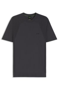 Thermoregulating knit T-shirt in a cotton blend, Dark Grey