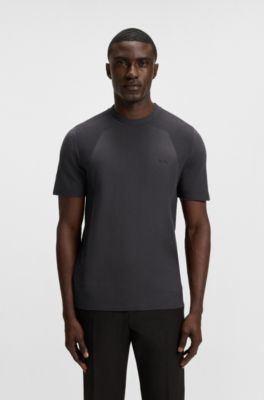 Camiseta de punto de algod&oacute;n con propiedades termorreguladoras, Gris oscuro