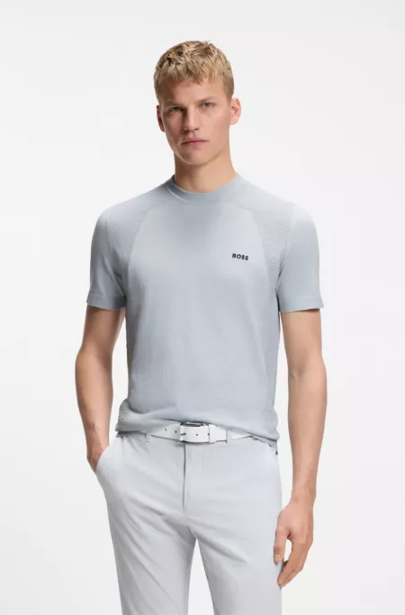 Thermoregulating knit T-shirt in a cotton blend