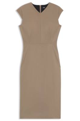Cap-sleeve dress in stretch fabric 1