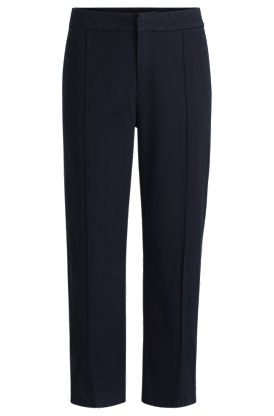 Tapered-fit chinos in stretch-cotton satin