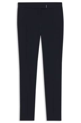 Slim-fit trousers with slit hems 1