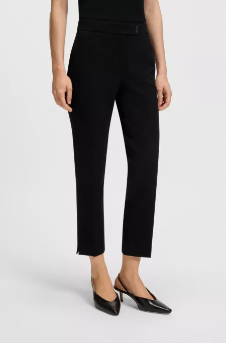 Slim-fit trousers in stretch Punto Milano fabric