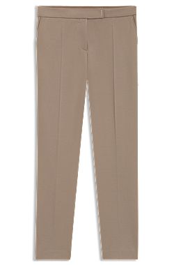 Slim-fit trousers in stretch Punto Milano fabric
