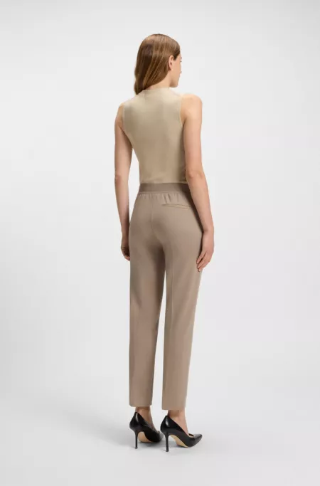 Slim-fit trousers in stretch Punto Milano fabric