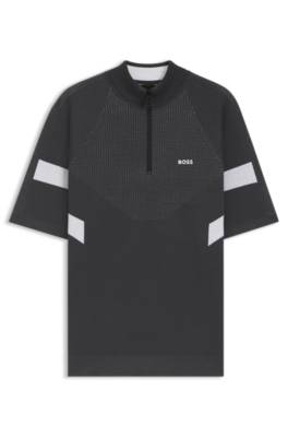 Cotton sweater with jacquard structure 1