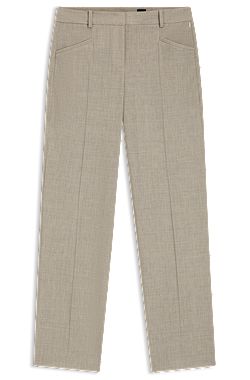 Relaxed-fit trousers in melange virgin wool