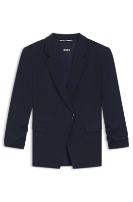 Slim-Fit Blazer mit Druckknopf
