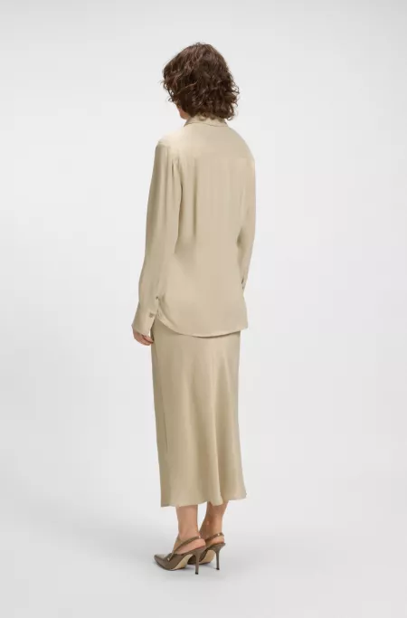 Regular-fit blouse in satin