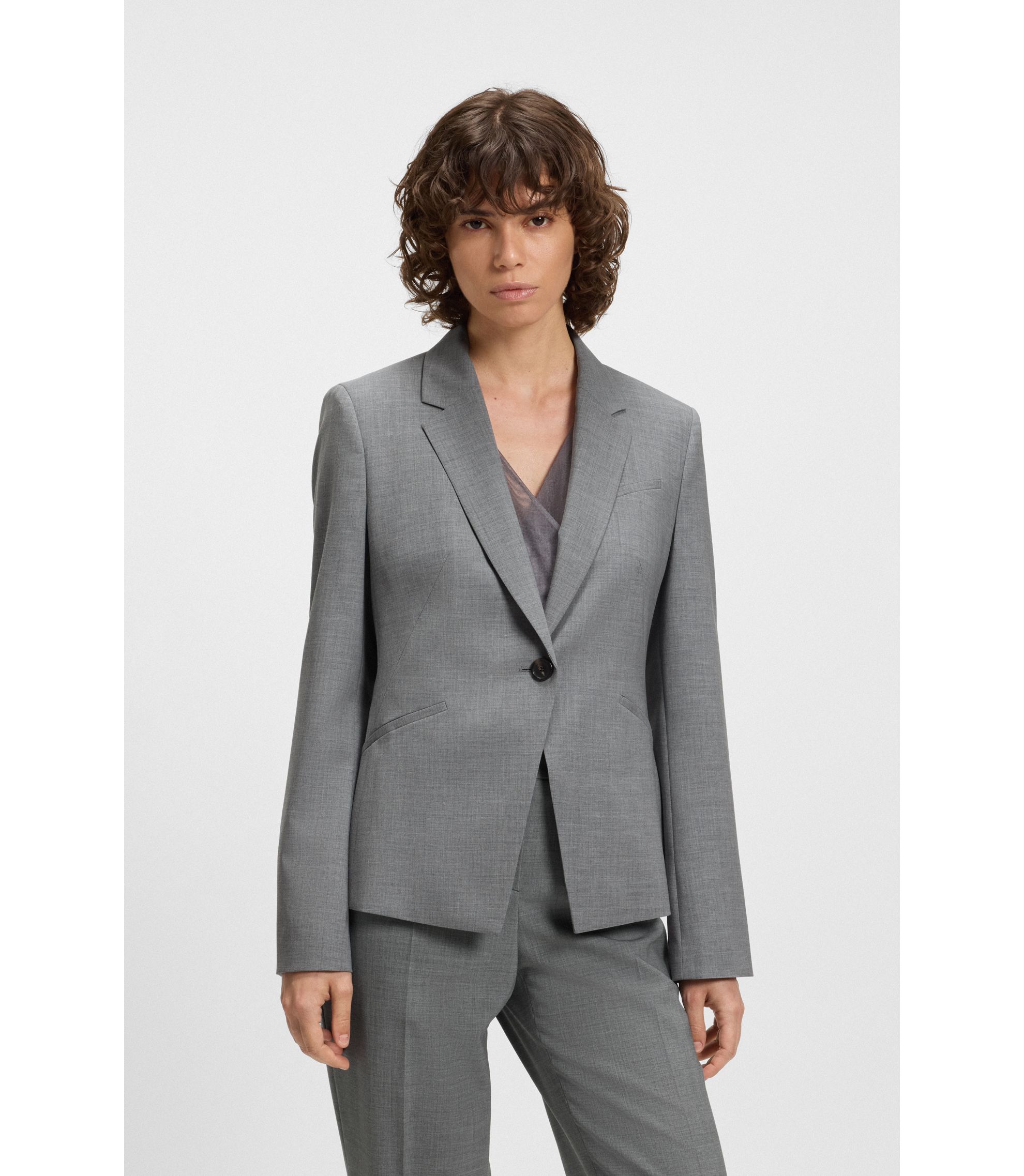 Veste En Laine Grise Hugo Boss Taille 52/XL - Occasion Très Bon état