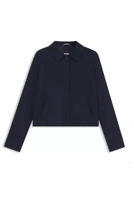Blazer de crepé con cierre oculto